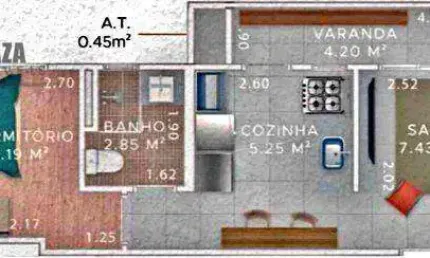 Apartamento com 1 dormitório à venda, 37 m² por R$ 320.000,00 - Boqueirão - Praia Grande/SP