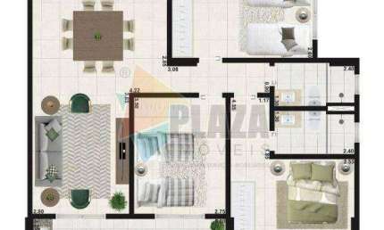 Apartamento à venda, 107 m² por R$ 749.990,00 - Aviação - Praia Grande/SP