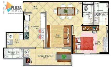 Apartamento à venda, 59 m² por R$ 479.990,00 - Aviação - Praia Grande/SP