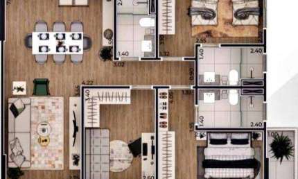 Apartamento com 3 dormitórios à venda, 125 m² por R$ 1.360.000,00 - Canto do Forte - Praia Grande/SP