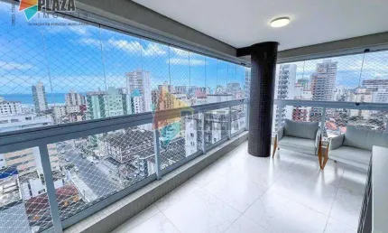 Apartamento 3 dormitórios com 3 suítes à venda, 148 m² por r$ 1.590.000 - vila guilhermina - praia grande/sp
