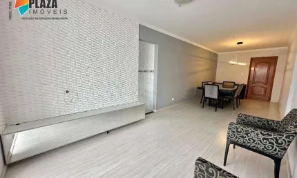 Apartamento mobiliado no canto do forte para locação com 02 dormitórios e suíte 104m²