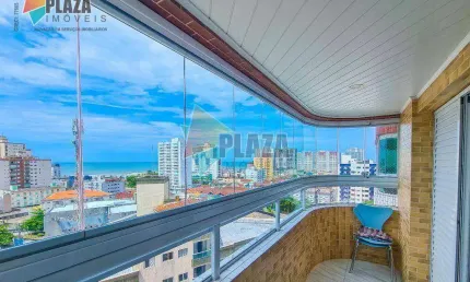 Apartamento mobiliado 1 dormitório à venda, 50 m² por R$ 360.000 - Caiçara - Praia Grande/SP