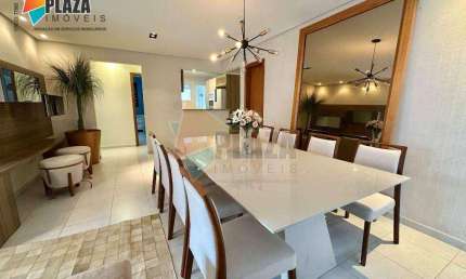 Apartamento com 3 dormitórios para alugar, 123 m² por R$ 6.200,00/mês - Vila Guilhermina - Praia Grande/SP