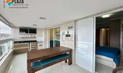 Apartamento com 3 dormitórios para alugar, 145 m² por R$ 8.000,00/mês - Canto do Forte - Praia Grande/SP