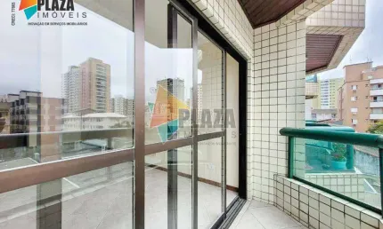 Apartamento 3 dormitórios com 1 suíte  para alugar, 107 m² por R$ 3.500/mês - Canto do Forte - Praia Grande/SP