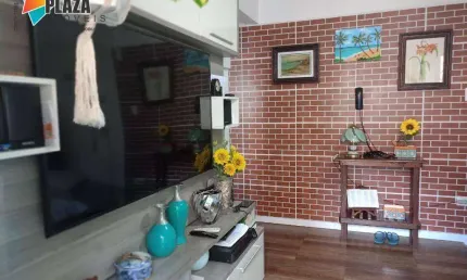 Apartamento com 1 dormitório à venda, 56 m² por r$ 290.000,00 - vila guilhermina - praia grande/sp