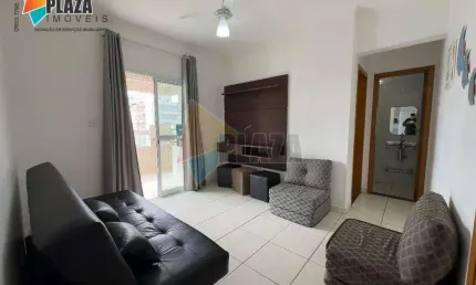 Apartamento com 1 dormitório para alugar, 54 m² por R$ 2.600,00/mês - Aviação - Praia Grande/SP