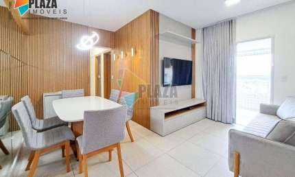 Apartamento com 3 dormitórios para alugar, 86 m² por R$ 4.900,00/mês - Vila Assunção - Praia Grande/SP