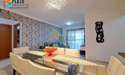 Apartamento com 3 dormitórios para alugar, 116 m² por R$ 8.500,02/mês - Canto do Forte - Praia Grande/SP