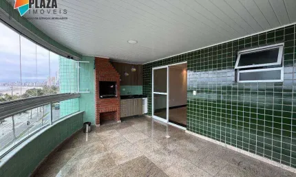 Apartamento com 3 dormitórios para alugar, 189 m² por R$ 7.000,00/mês - Canto do Forte - Praia Grande/SP