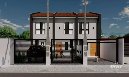 Sobrado geminado com 2 dormitórios à venda, 58 m² por r$ 220.000 - centro - araquari/sc