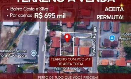 Terreno à venda, 900 m² por R$ 695.000,00 - Costa e Silva - Joinville/SC