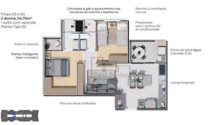 Apartamento à venda, 54 m² por R$ 358.500,00 - Jardim São Carlos - Sorocaba/SP