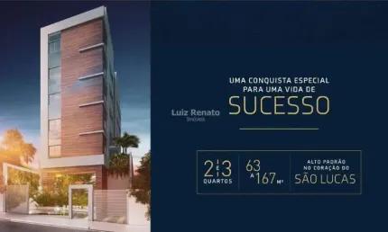 Apartamento 2 quartos sendo 1 suíte com 63m², à venda no São Lucas.