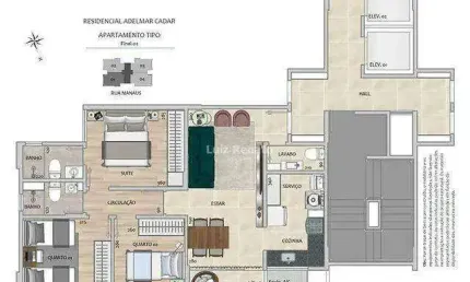 Apartamento à venda 2 quartos 1 suíte 2 vagas - São Lucas