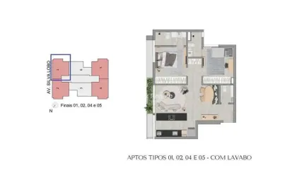 Apartamento com 2 quartos à venda na Avenida Silva Lobo, Nova Granada, Belo Horizonte