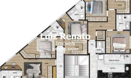 Apartamento com 3 quartos à venda na Rua Bernardino de Lima, Gutierrez, Belo Horizonte