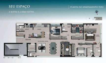 Apartamento de 4 quartos e 3 vagas a venda em Lourdes.
