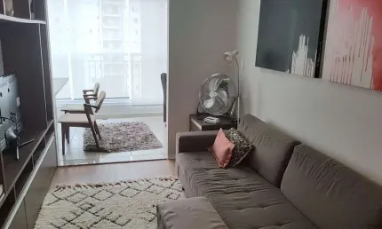 Apartamento Studio Mobiliado Campo Belo 35m2 1 vaga, proximo a Congonhas - Fora da rota - São Paulo