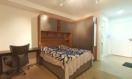 Studio 24m2, 1 dorm. (suite), mobiliado, para locação, ao lado do shopping eldorado, pinheiros, são