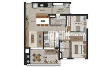 Apartamento no Belém com 3 Dormitórios sendo 1 Suíte, 1 Vaga, 87 m²