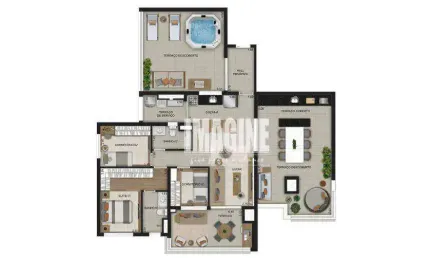 Apartamento cobertura no Belém com 3 Dormitórios sendo 1 Suíte, 2 vagas, 157 m²