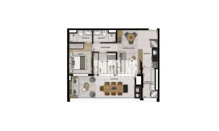 Apartamento no Belém com 2 Dormitórios sendo 1 Suíte, 1 Vaga 75 m²