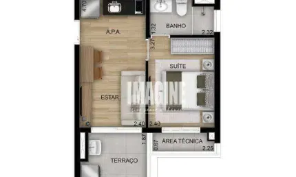 Apartamento na Vila Matilde com 1 Dormitório sendo 1 Suíte, 34 m²