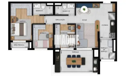 Apartamento na Vila Matilde com 3 Dormitórios sendo 1 Suíte, 1 Vaga, 86 m²