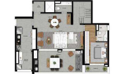 Cobertura na Vila Prudente com 3 Dormitórios sendo 3 Suítes, 2 Vagas, 252 m²