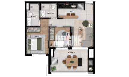 Apartamento na Vila Prudente com 2 Dormitórios sendo 1 Suíte, 1 Vaga, 58 m²