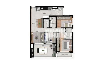 Apartamento na Vila Prudente com 3 Dormitórios sendo 1 Suíte, 1 Vaga, 100 m²
