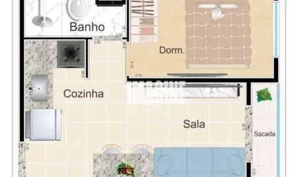 Studio na vila formosa com 1 dormitório, sacada, 26 m²