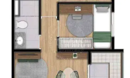 Apartamento na Mooca com 2 Dormitórios sendo 1 Suíte, Sacada, 47 m²