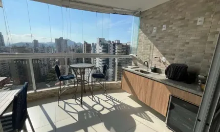 Apartamento com 3 dormitórios à venda, 109 m² por R$ 1.238.000,00 - Vila Guilhermina - Praia Grande/SP
