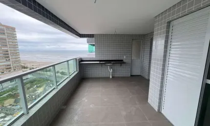 Apartamento com 2 quartos, frente mar no caiçara - Praia Grande/SP