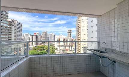 Novo! 1 Dormitório suíte, sacada gourmet com vista livre, lazer completo. Aviação, Praia Grande