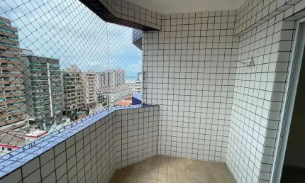 Apartamento com 2 dormitórios para alugar, 90 m² por R$ 3.000,02/mês - Vila Guilhermina - Praia Grande/SP
