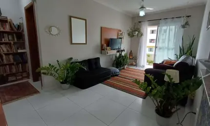 Apartamento com 1 dormitório para alugar, 55 m² - Tupi - Praia Grande/SP