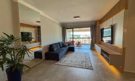 Apartamento com 3 suítes, linda vista livre no bairro canto do forte em praia grande