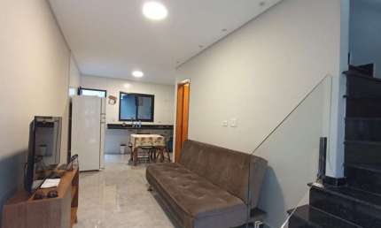 Sobrado com 2 dormitórios para alugar, 58 m²  - Vila Guilhermina - Praia Grande/SP