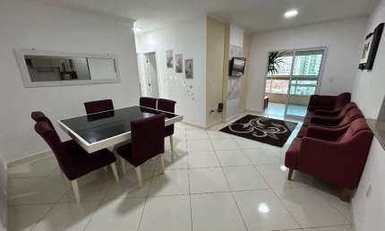Apartamento com 2 dormitórios para alugar, 82 m² por R$ 3.500,02/mês - Vila Assunção - Praia Grande/SP