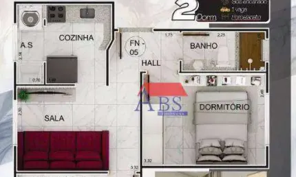 Apartamento bem localizado. Aceita FGTS e financiamento.