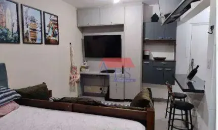 Kitnet com 1 dormitório à venda, 34 m² por r$ 310.000 - ponta da praia - santos/sp