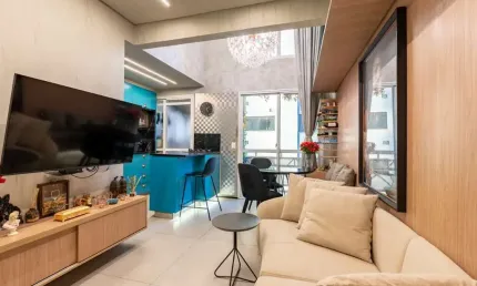 Duplex para venda em paraíso com 1 quarto, sendo 1 suíte, 42m²