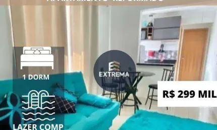 Apartamento   com 1 dormitório à venda, por R$ 299.000 - Boqueirão - Praia Grande/SP