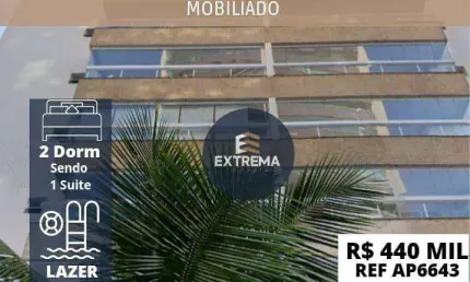 Apartamento com vista para o mar de 2 dormitórios sendo 1 suite  à venda por r$ 440.000,00 - caiçara - praia grande/sp