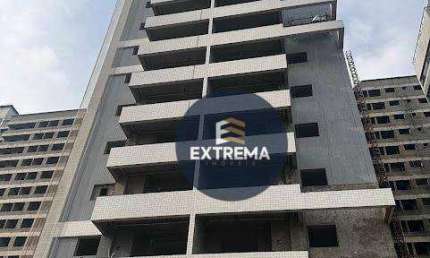 Apartamento Novo Vista para o mar , 50m da praia com 1 dormitório à venda, por R$ 339.000 - Caiçara - Praia Grande/SP