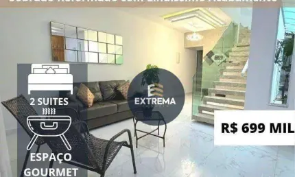 Sobrado com 2 suites e 1 lavabo à venda, por r$ 699.000,00 - vila caiçara - praia grande/sp